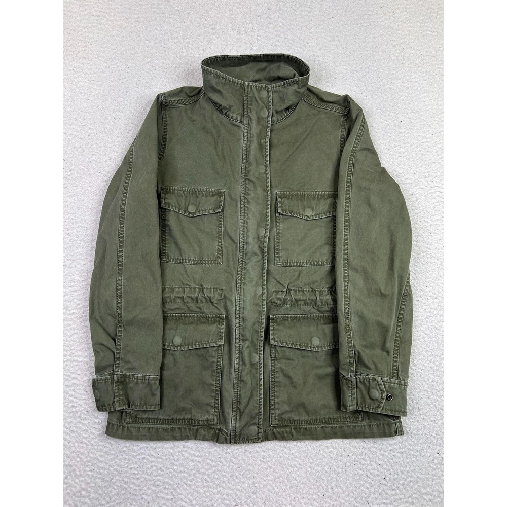 Madewell Jacket Womens XS Green Surplus Twill‎ Utility Military Field Zip H4087